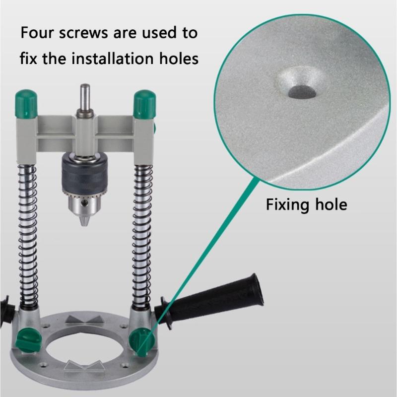 Multifunctional Drill Stand Drill Guide Rack For Accuracy Drilling In Wood Metal And Marble With Adjustable Height