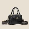 2026 New Fashionable And Popular Soft Leather Boston Bag Versatile Wide Shoulder Strap Single Shoulder Crossbody Bag