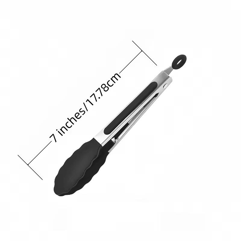 7912Inch Silicone Non-Slip Bbq Grilling Tongs Salad Bread Cooking Clip Clamp Serving Utensils Kitchen Stainless Steel Tong
