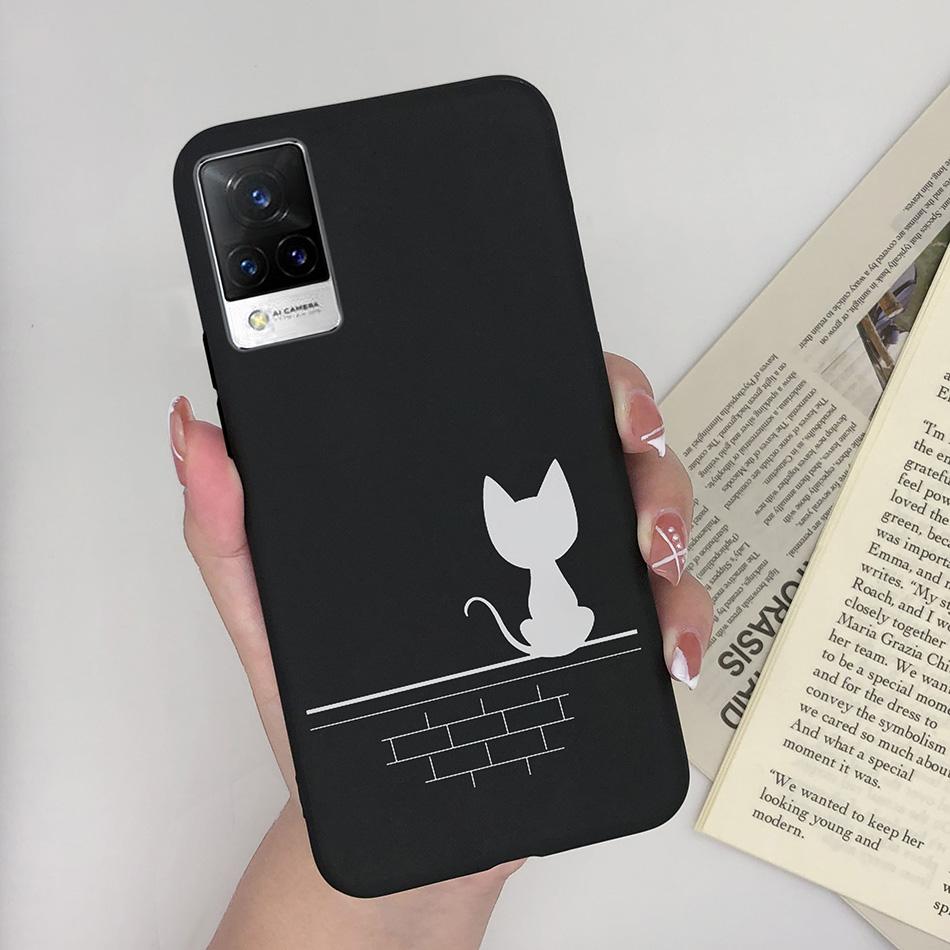 For Vivo V21 Case V2066 V2050 Soft Silicone Cute Painted Cover For Vivo V21E V 21 4g 5g Phone Cases Shockproof Bumper Slim Funda
