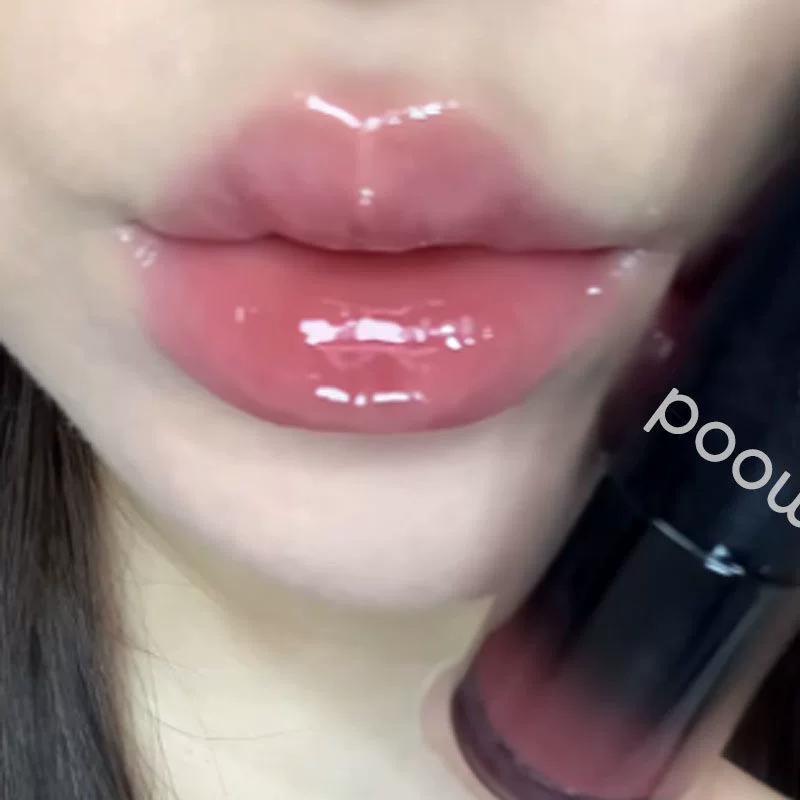 So Soft~ Natural Look Large Brush Head Hydrating Lip Gloss Tinted Essence Lip Gloss Lipstick for Women That Brightens Complexion