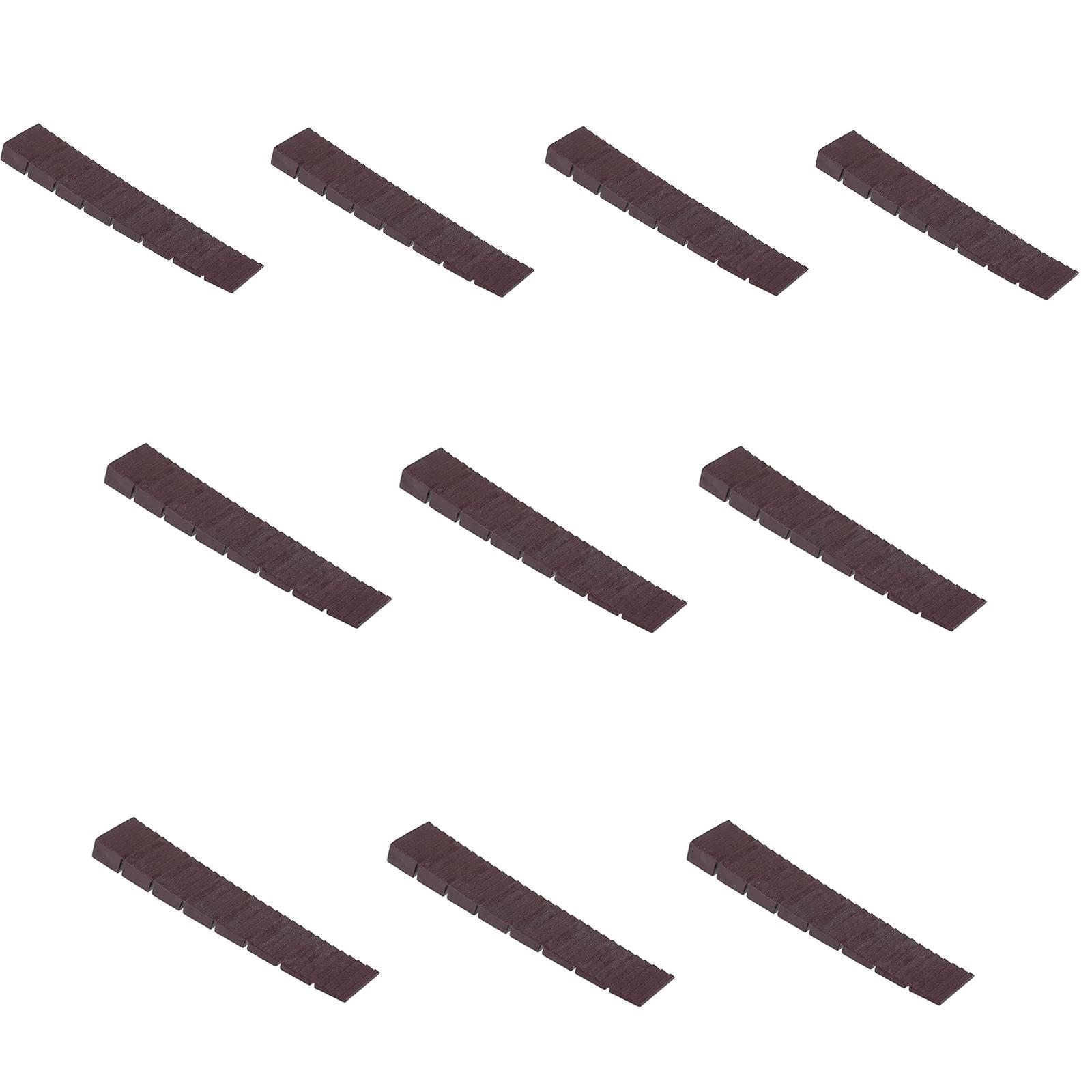 

10 штук Практичные мебельные клинья Пластиковые прокладки для выравнивания столов, стульев, холодильника, туалета Гибкие и штабелируемые коричневый