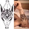 Cooler Wolf Schwarzes Temporäres Tattoo Sexy Mädchen Schlange Fake Katze Löwe Tattoo Aufkleber Für Frauen Erwachsene Geometrie Körperkunst Tattoos Papier
