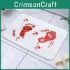 Halloween Cartoon Door Mat With Blood Footprint Pattern For Home Entryway Decor