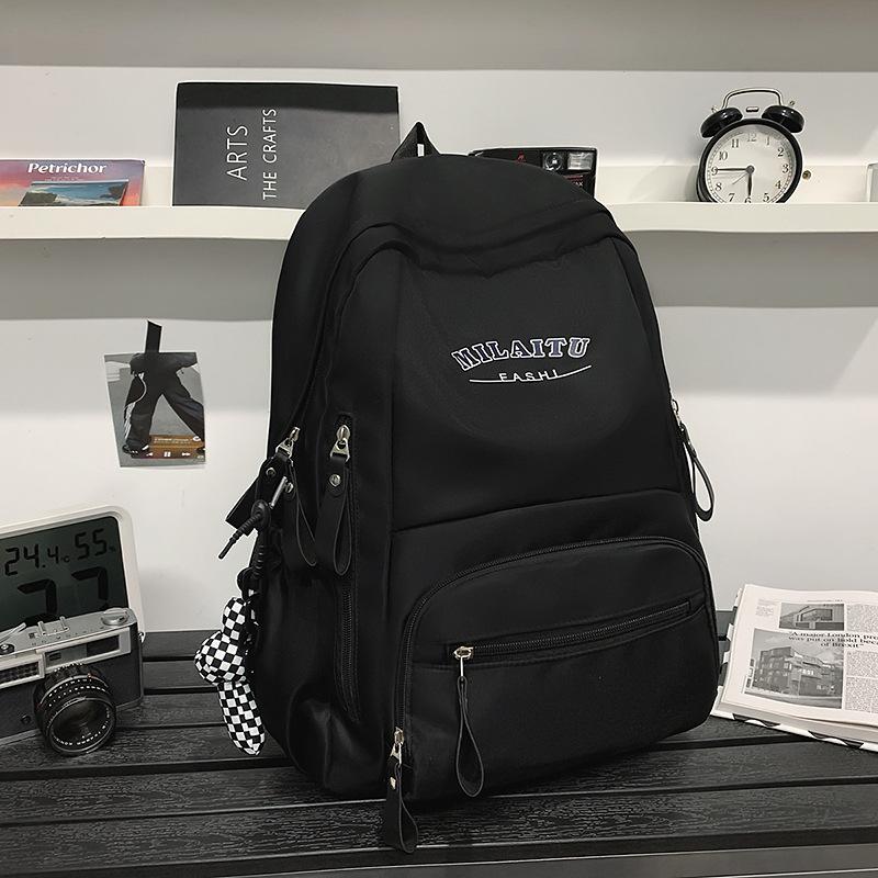 Large capacity simple schoolbag high school student backpack casual college student couple backpack