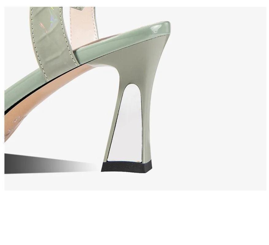 Maogu Women Peep Toe Sandals Summer Dress Leather Elegant Woman Shoes with Medium Heels 2024 Soft Comfort Buckle Strap Sandal 41