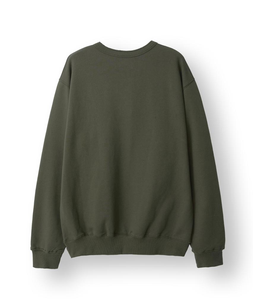 HOOVES Ring Snap Henley Neck Sweatshirt [Khaki]
