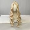 Blonde Women's Synthetic Wig with Large Waves and Long Curly Hair Wig Full Head Set Halloween Cosplay Daily Dress Wig