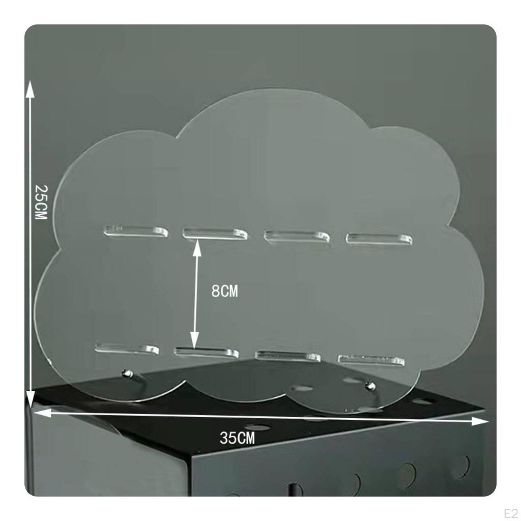Puff Shaped Dessert Stand Social Media Design Acrylic Holder Sturdy