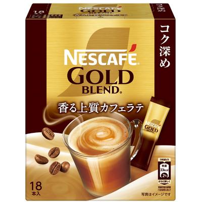 Nescafé Gold Blend Rich Stick Coffee, 18 Sticks, Box, Cafe Latte, Individually Wrapped