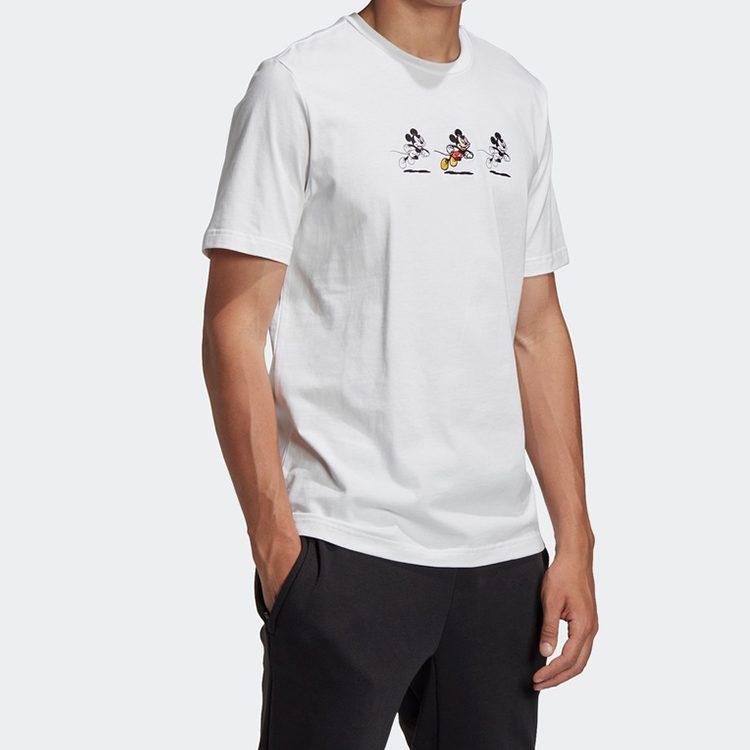 adidas T Shirts Men's White Crew Neck Moderate Straight Fit GL2224