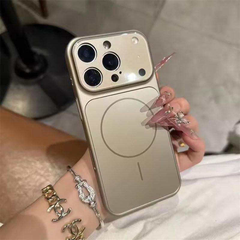 

Оригинальное матовое стекло AG Nano для чехла MagSafe для iPhone 17 Air 16 15 14 13 Pro Max Магнитная беспроводная зарядка Бронированная крышка iPhone 13 Pro серый