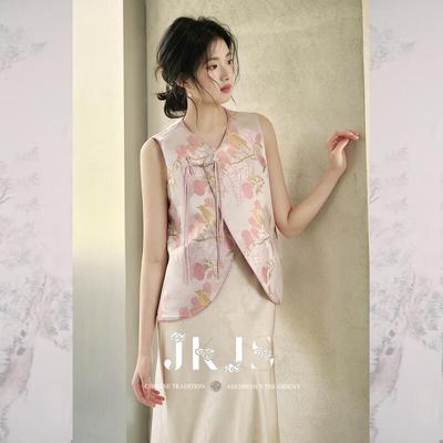 Damenweste im neuen chinesischen Stil mit Jacquardmuster