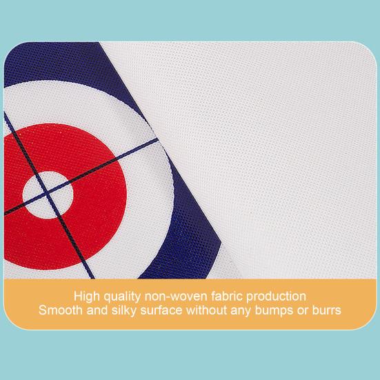 Kids Curling Board Game with Foldable Mat 8/16 Pucks Toddlers Educational Floating Stone Game 2 Players Family Interactive Hockey Toy