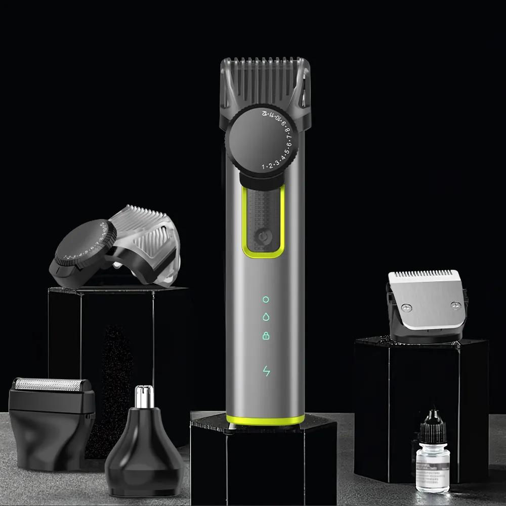 Wireless 4-in-1 barber with electric shaver and electric shaver function.