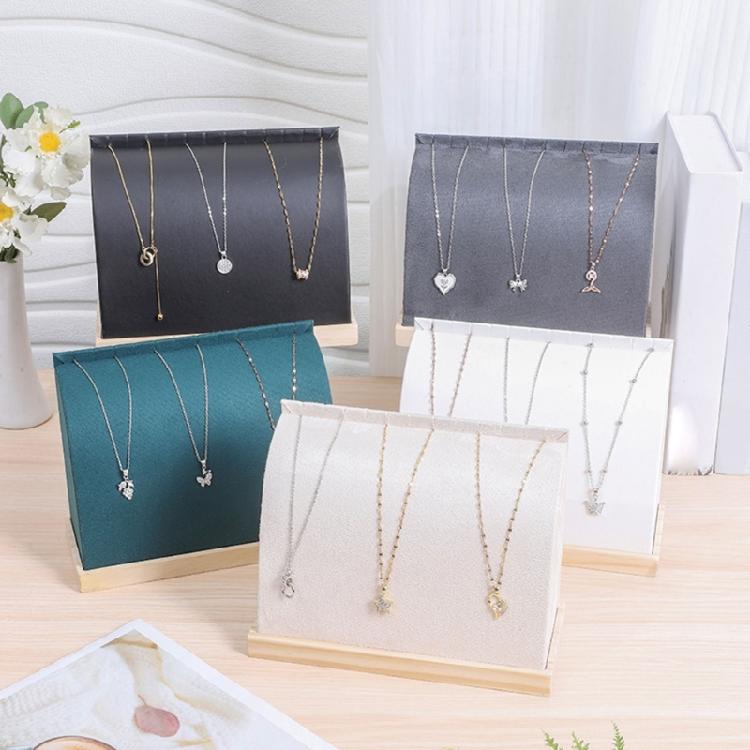 Practical Leather Necklace Display Stand Elegant Jewelry Presentation Holder