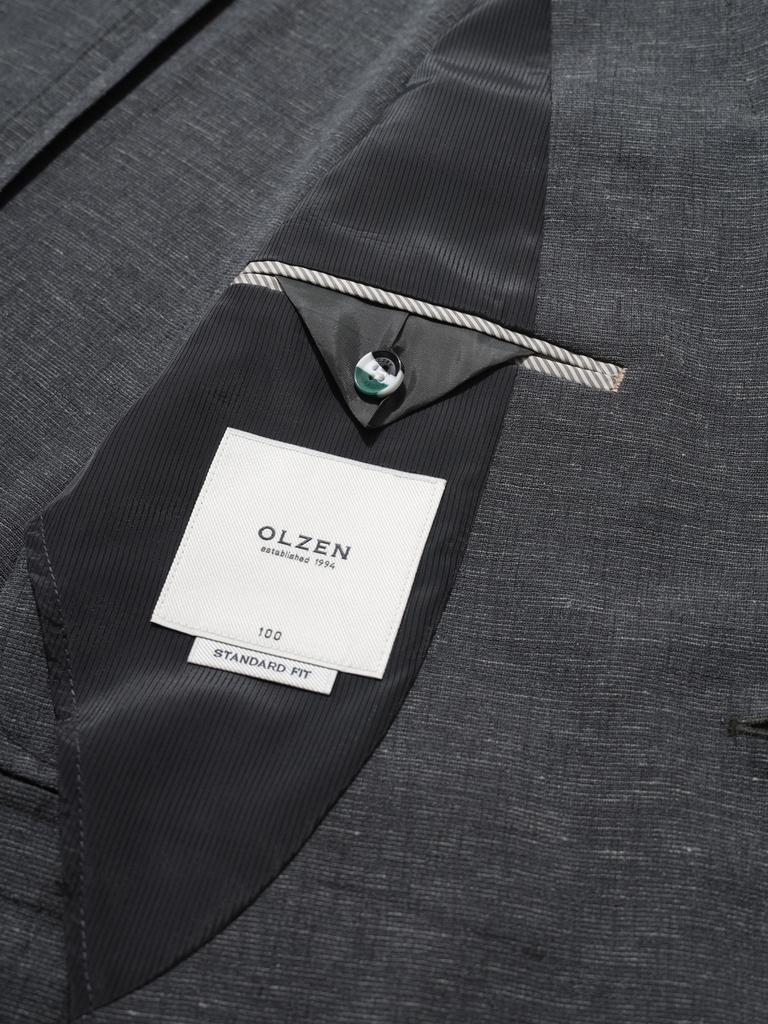 Olzen Men'S Linen Blend Melange Jacket_Zog2Kg1304Kh