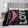 The Only Thing More Powerful Than Hate Is Love Blanket  Fuzzy Vintage Soft Throw Blankets for Bedding Lounge All Season