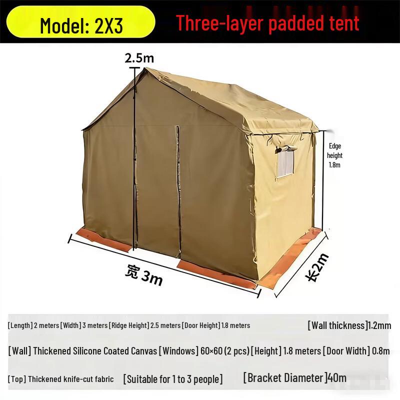 Heavy-Duty Waterproof Canvas Emergency Construction Tent