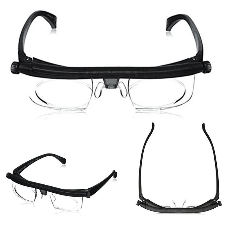 Adjustable Strength Lens Eyewear Variable Focus Distance Vision Zoom Glasses Protective Magnifying Glasses with Storage Bag