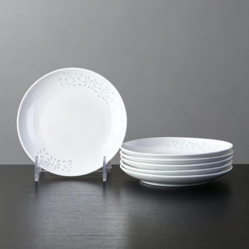 HaoYa Jingdezhen 6-inch Underglaze Ceramic Side Plates (Set of 6)