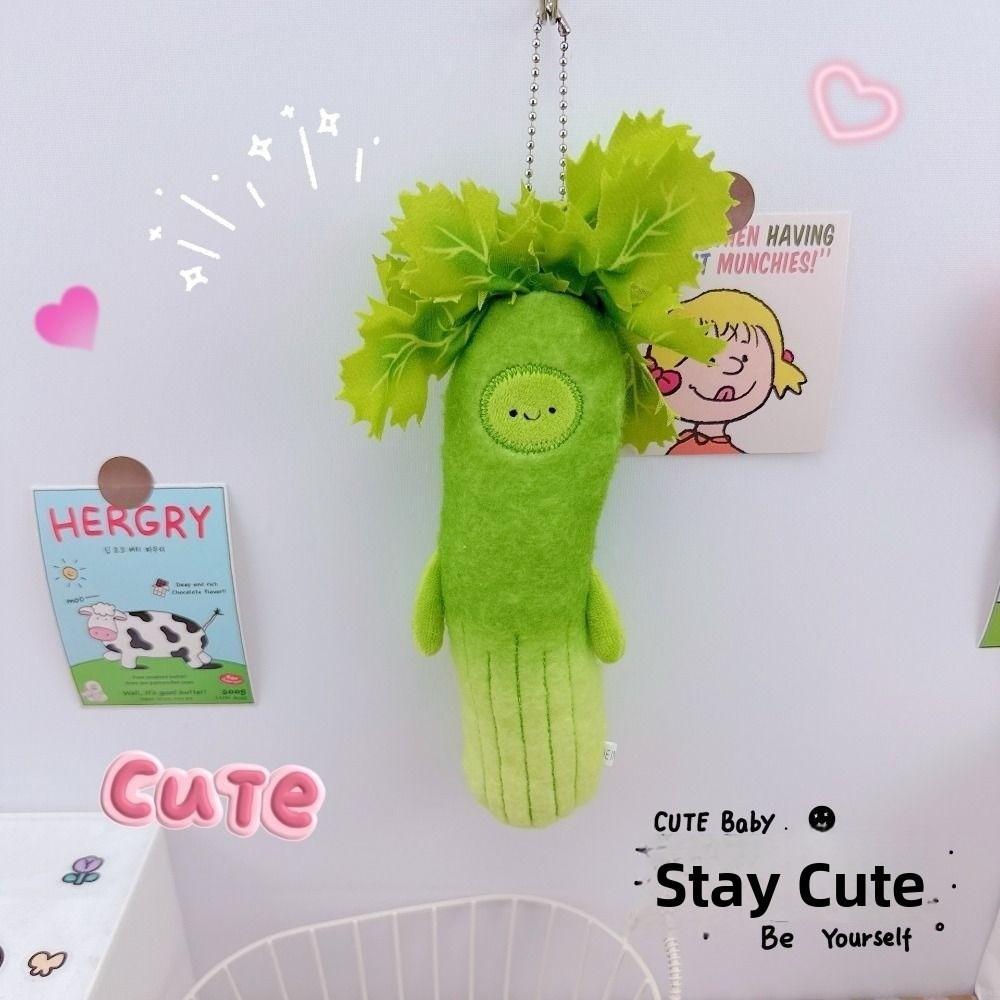 

Decorative Style Cartoon Celery Plush Keychain Cute Design Celery Plush Key Pendant Daily Use style A