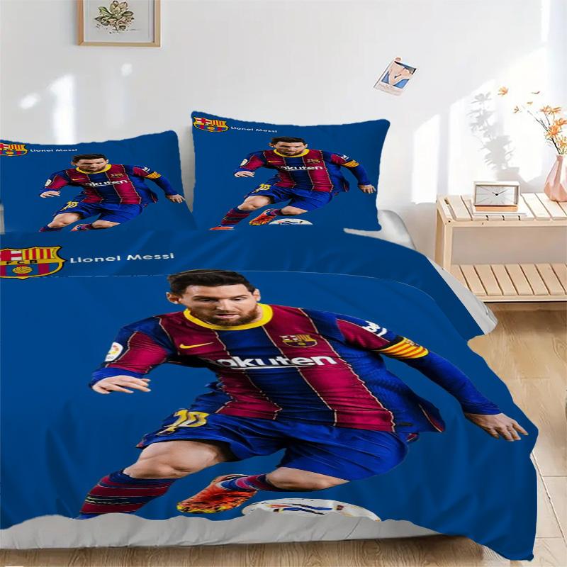 Messi Fc Barcelona Action Print 3Pcs Bedding Setduvet Cover With 2 Bedropillowcase Home Birthday Gift