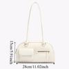 Temperament Korean Style Large-Capacity Bag Solid Color Handbag Retro Bag Minority Design French Style Zip Design Bag Outdoor