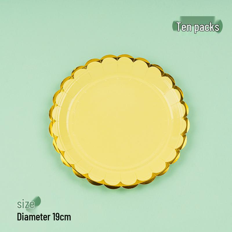 Disposable Party Supplies Set: Paper Plates and Cups for Birthdays and Weddings