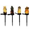 Garden Solar Lamp with Stake Turtle Owl Squirrel Bird Shaped Outdoor Pathway Light Flower Bed Decoration Waterproof Solar Light