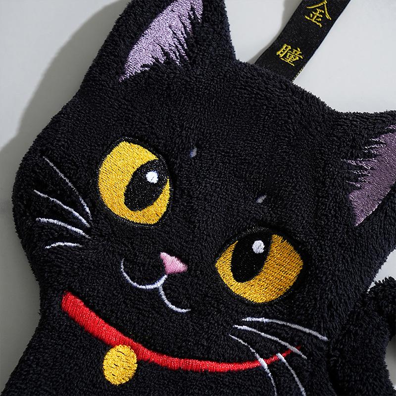 Lucky Cat Hand Towel Absorbent Coral Fleece Kitchen Bathroom Towel Quick Dry Soft Hand Wiping Cloth Multi Color Decorative Towel