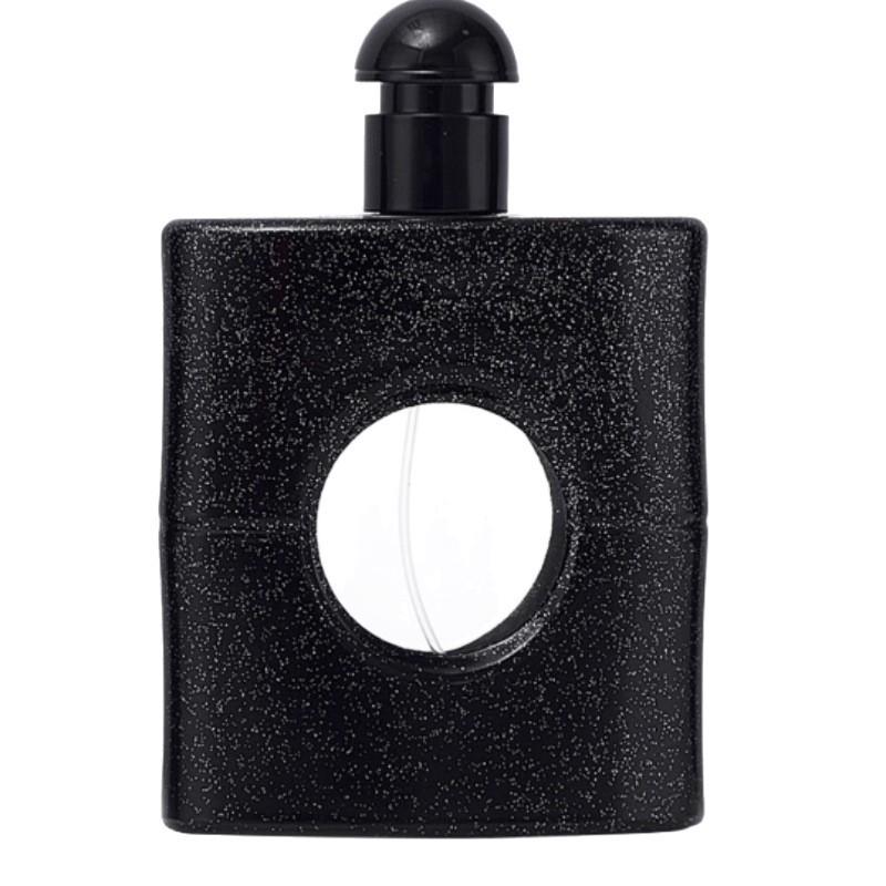 Portable Square Refillable Perfume Spray Bottle for Travel 30ml; Black; Glass