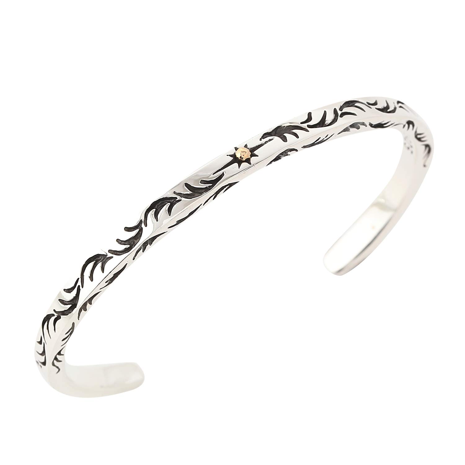 

Bangle Silver 925 Native Bracelet Thin Sun Arabesque Pattern Gentleman Manufacturer Sun Arabesque [cmy select] (03 C)