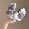 Elegant Hair Barrettes Soft Pleated Chiffon Flower Banana Hair Clips Anti Slip Holder Women Daily Wedding Party Hair Accessories