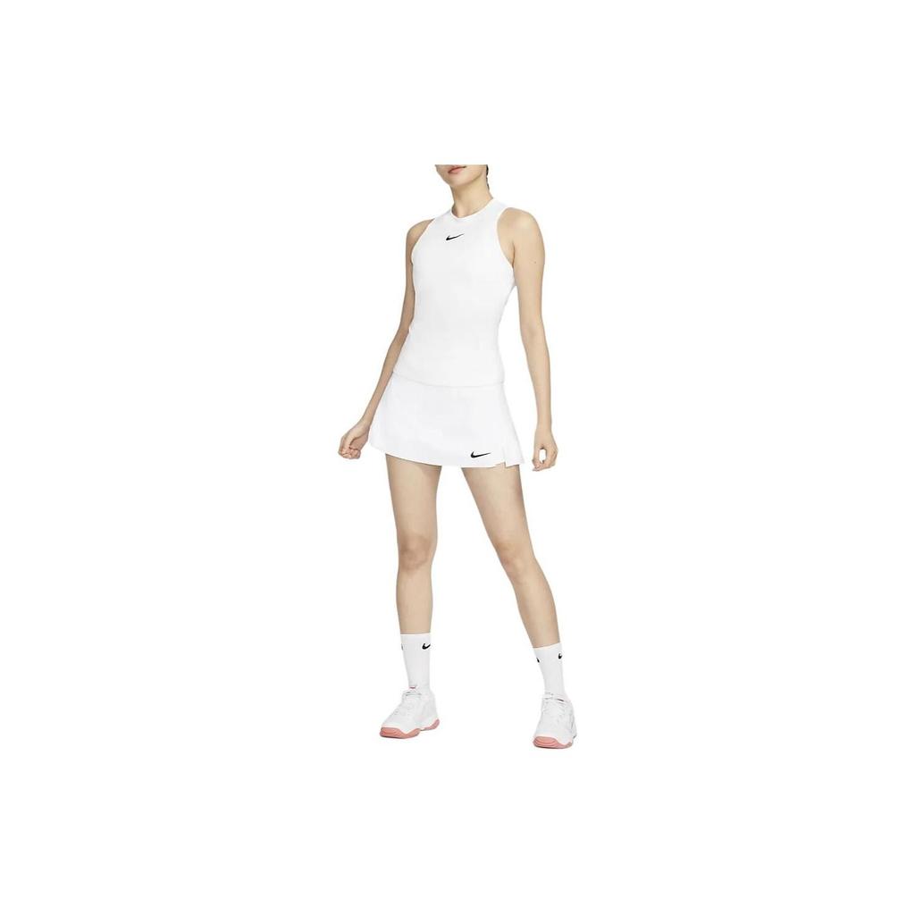 Nike Solid Color Quick-Dry Tennis Skirt Women Skirts White DH9553-100