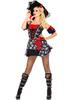 LEG AVENUE Buccaneer Babe Dress with Skull Sash and Arm Size 85209 Puffs, M, Black/Red,
