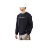Anta Solid Color Printed Pattern Round Neck Long Sleeve Sweatshirt Men sweatshirt Black 152241707S-3