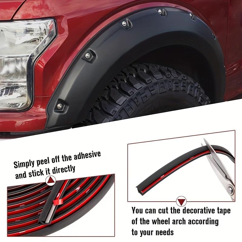 Car Fender Flares Edge Trim Fender Flare Rubber Seal Strip 2m 3m EPDM Rubber Seal For Automotive and Truck Wheel Wells
