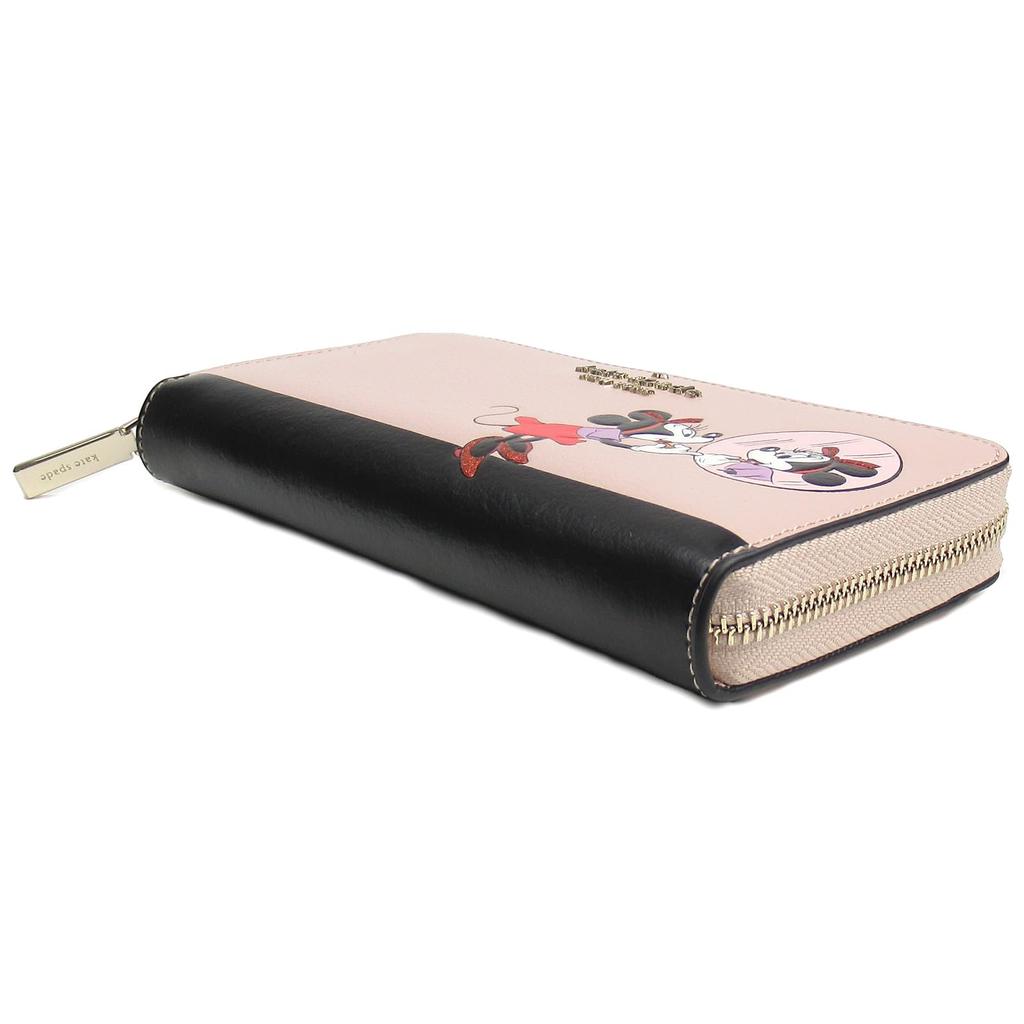 Kate Spade Wallet Leather Disney Collaboration Disney Minnie Mouse Round Zip Long Wallet Minnie Mouse Large X Vellum Featured!! Collaboration!!