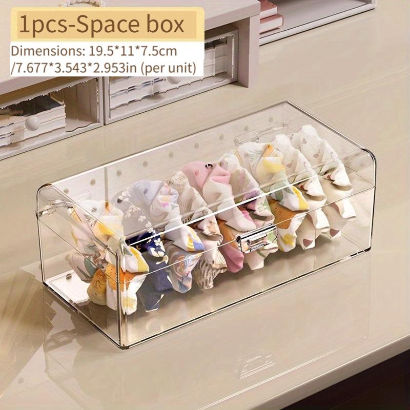 Transparent Plastic Hair Accessories Storage Box Lightweight Countertop Cosmetic Storage Box