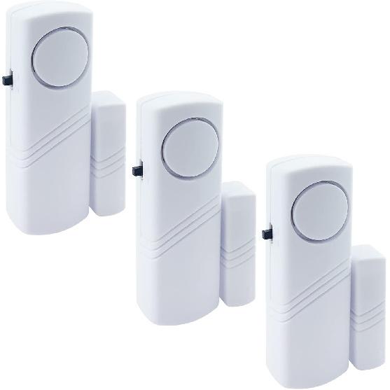 Door Window Alarm, 90DB Door Alarms for Kids Safety, Wireless Sensor Door Window Burglar Alarm-Window Pool Alarms for Home, 3 Pack