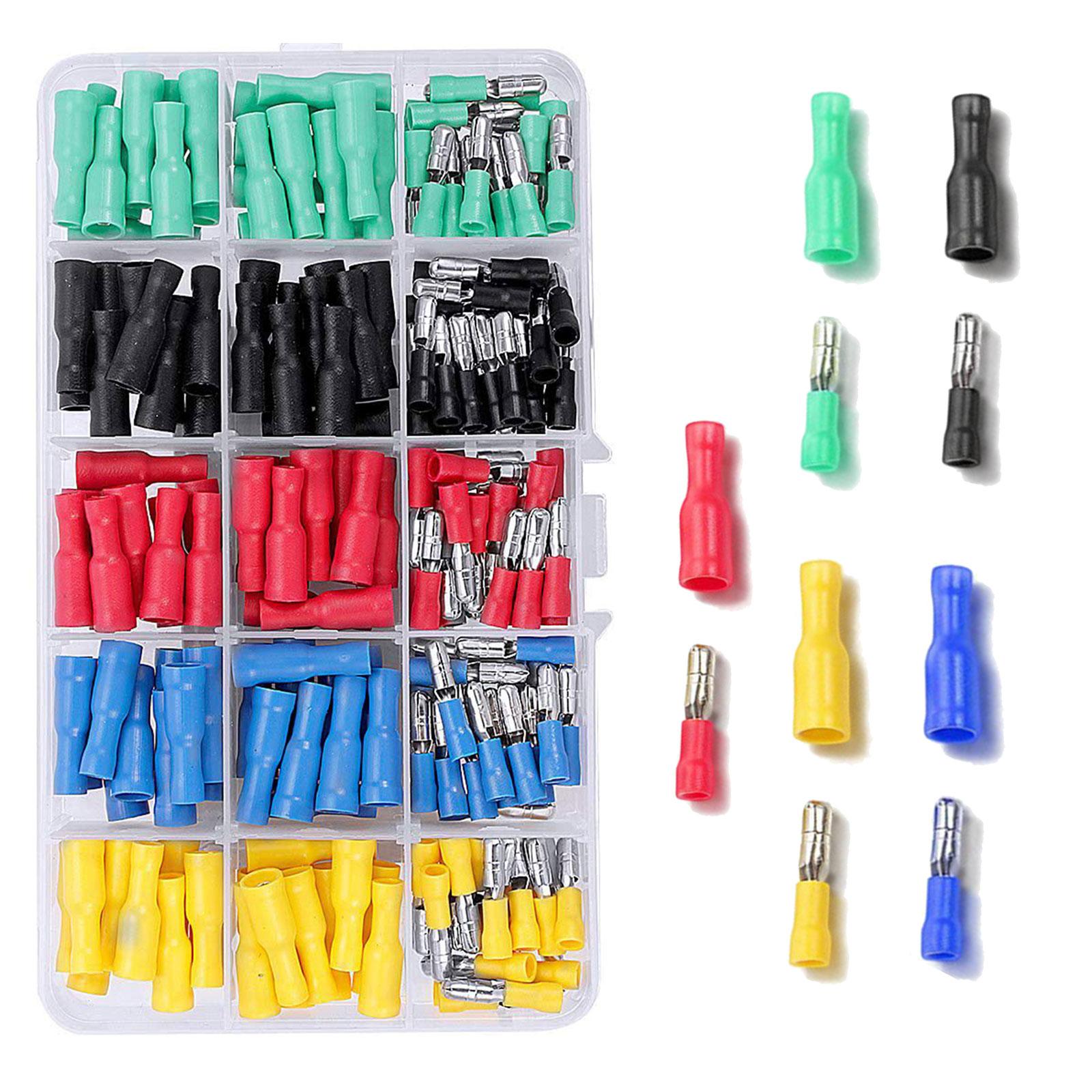 

200pcs Assorted Wire Terminals Set Electrical Connectors set with Male/Female Splices Wire Terminal Connector set