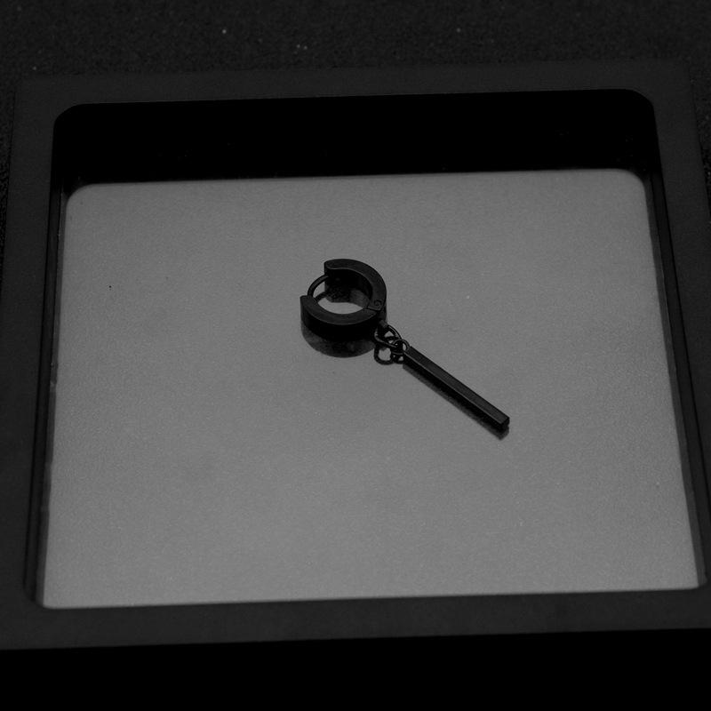 Unisex Stainless Steel Square Earrings - Simple European & American Design