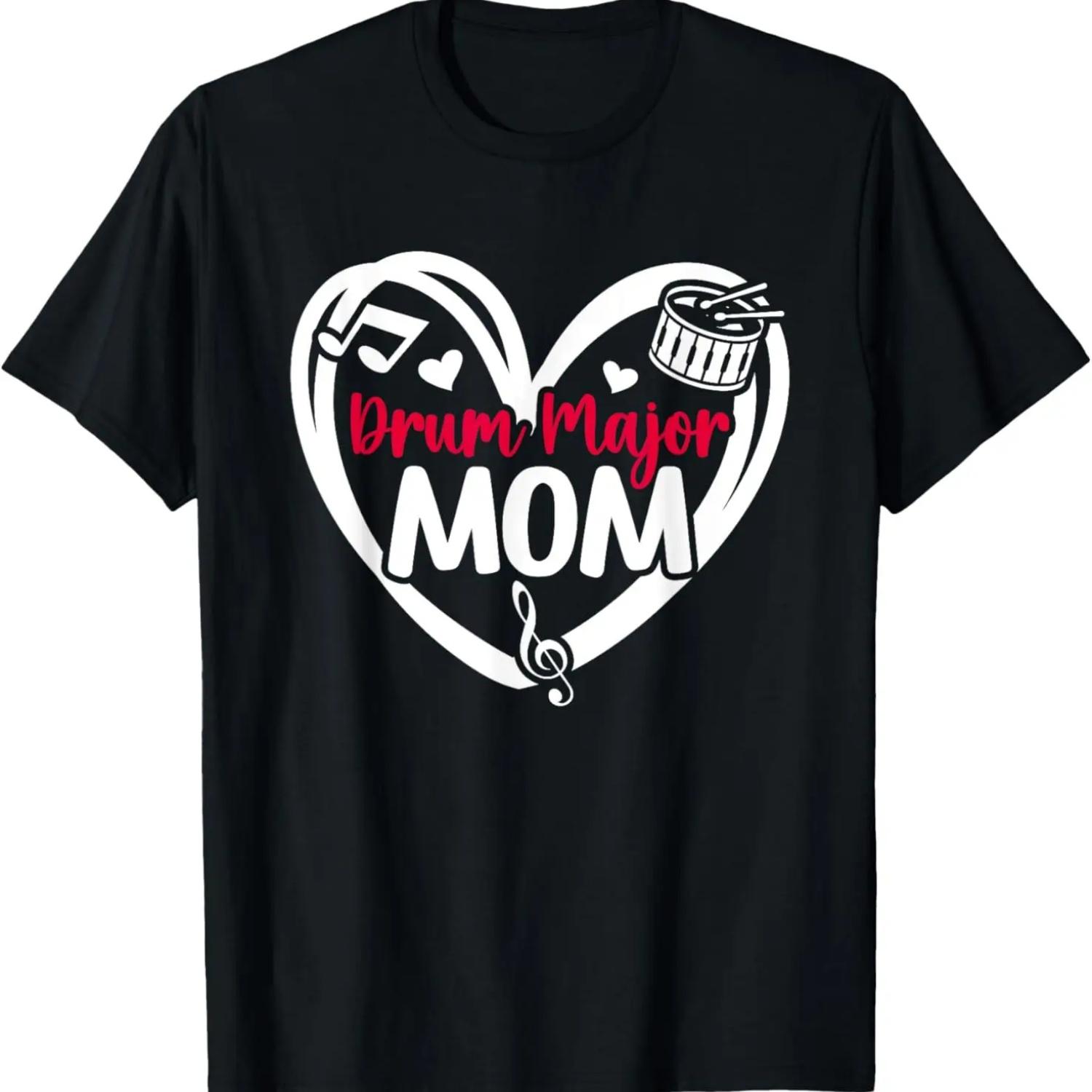 

Drum Major Mom Heart Mom Of A Drum Major Mama T-Shirt XXXXXL чёрный