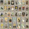 78 Cat Tarot Graffiti Stickers: Trendy, Creative, Waterproof for DIY Skateboards, Phones, and Luggage.