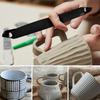 Sturdy Stainless Steel Pottery Trimming Tool Ergonomic Handle for Ceramic Sculpting And Detailing