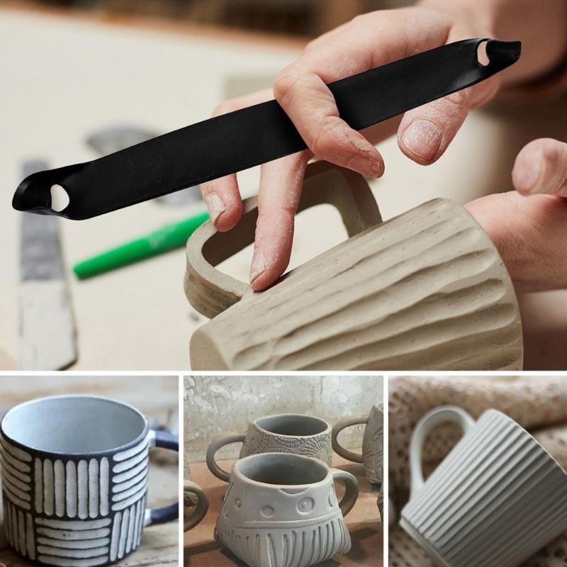 Sturdy Stainless Steel Pottery Trimming Tool Ergonomic Handle for Ceramic Sculpting And Detailing