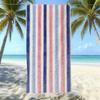 Populaire gestreepte bedrukte strandlaken Sneldrogend Zandvrij Volwassen Zwem Bad Handdoek Microvezel Handdoek