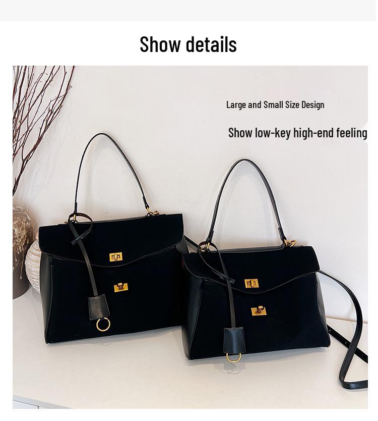 Geantă de mână tote crossbody de damă 2025 Retro cu suprafață din piele întoarsă toamnă/iarnă