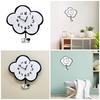 Cartoon Cloud Sheep Mute Wall Clock with Swinging Pendulum Battery Operated for Children Bedroom Living Room Home Decors